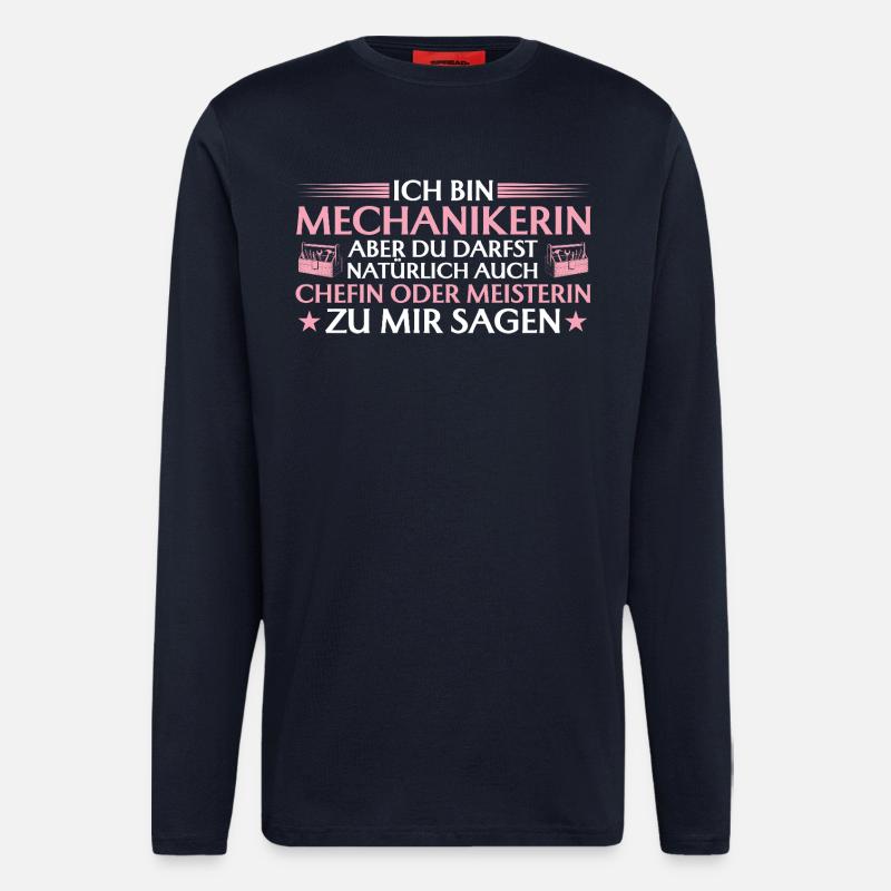 Handwerkerin Chefin oder Meisterin - Mechanikerin - Langarmshirt - made by SPREAD  - DARK NAVY
