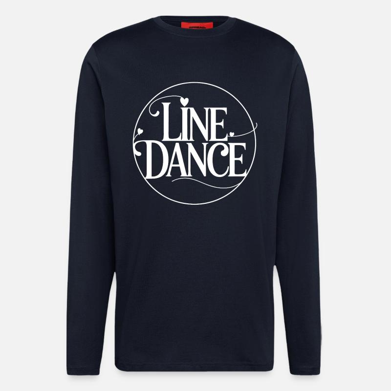 Line Dance Kreis Logo - Langarmshirt - made by SPREAD  - DARK NAVY