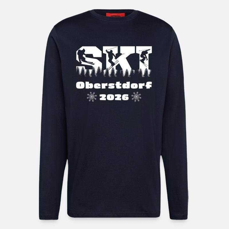 Ski Winterurlaub Oberstdorf 2026 - Langarmshirt - made by SPREAD  - DARK NAVY