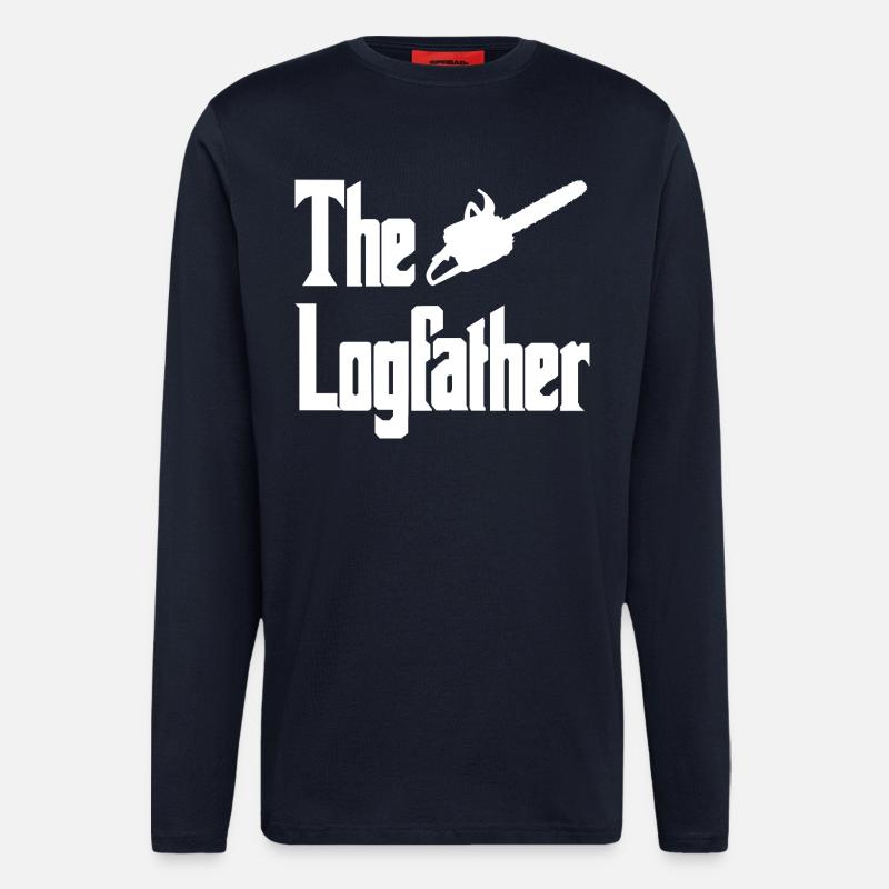 Parodie de l’icône du bûcheron - Manches longues bio décontracté fabriqué en UE - DARK NAVY