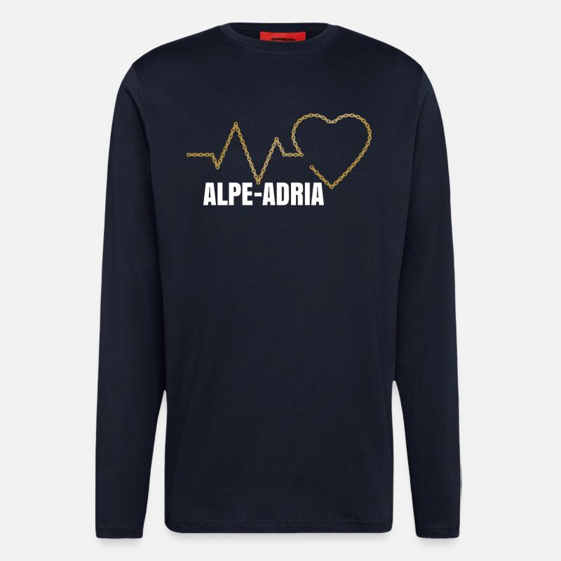 Fahrradurlaub Alpe Adria - Langarmshirt - made by SPREAD - DARK NAVY
