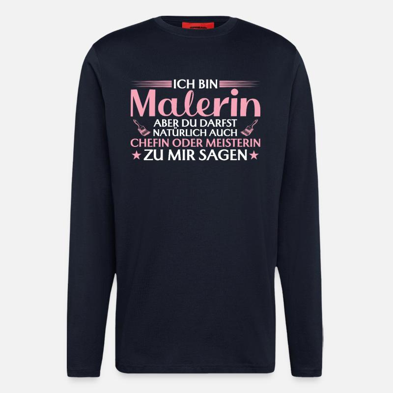 Handwerkerin Chefin oder Meisterin - Malerin - Longsleeve - made by SPREAD  - DARK NAVY