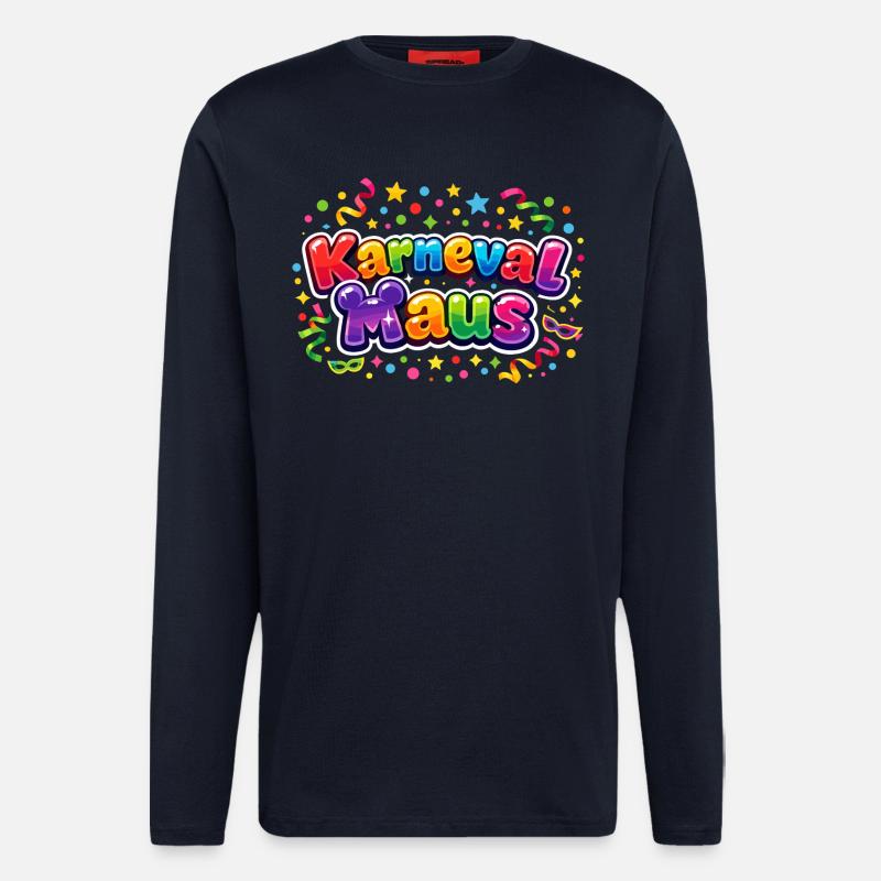 Karnevalsmaus Köln Kölner Alaaf Geschenk Lustig - Langarmshirt - made by SPREAD  - DARK NAVY
