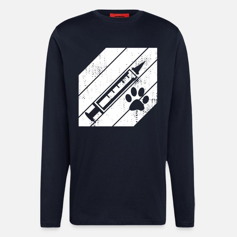 Tierarzt Spritze - Langarmshirt - made by SPREAD  - DARK NAVY