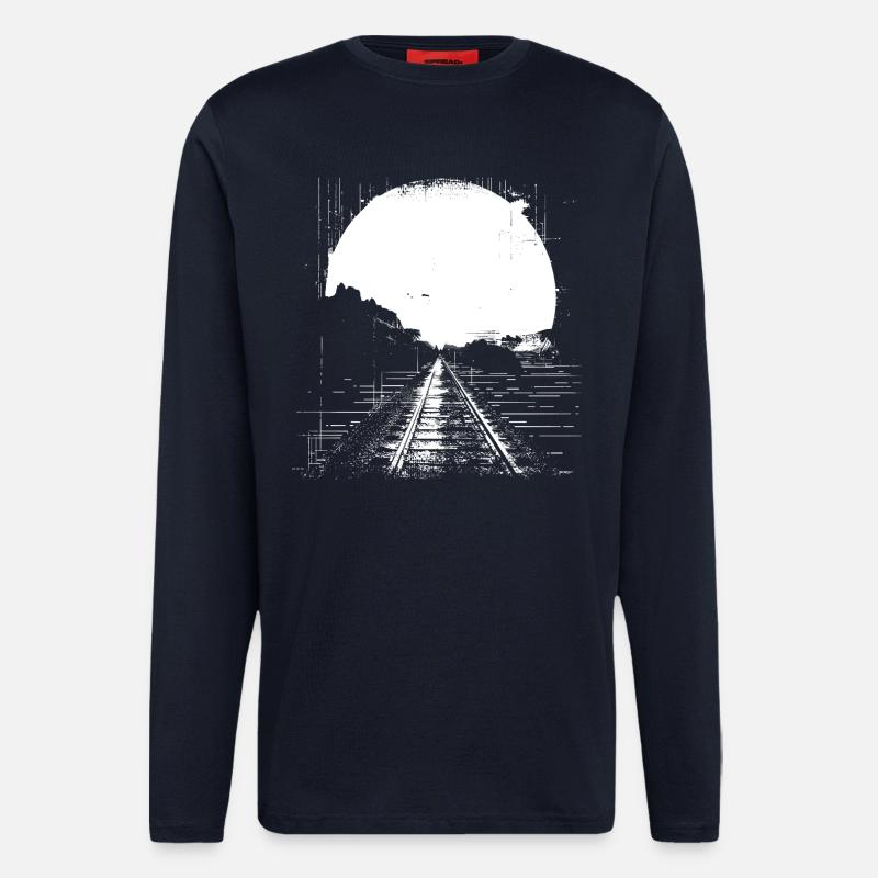 Railway Drawing - Longsleeve - made by SPREAD  - DARK NAVY