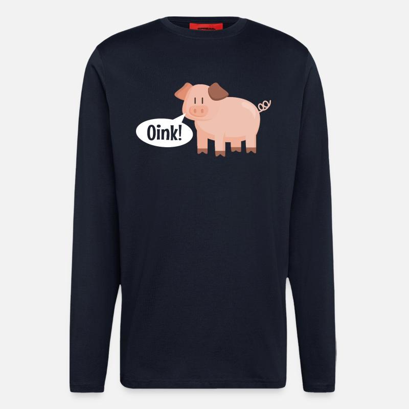 Pig Oink - Longsleeve - made by SPREAD  - DARK NAVY