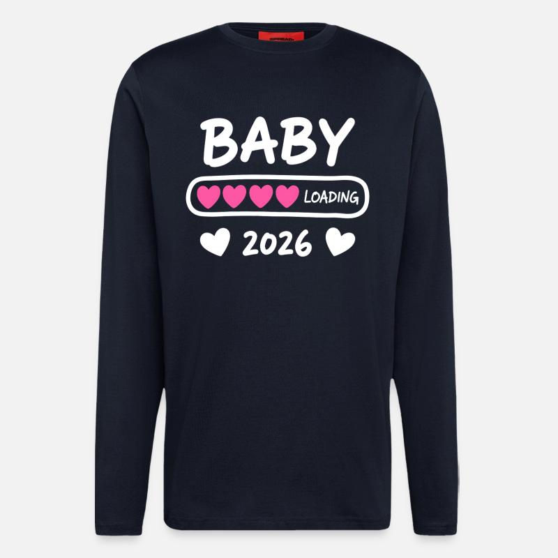 Baby Loading 2026 Parents enceintes - Manches longues bio décontracté fabriqué en UE - DARK NAVY