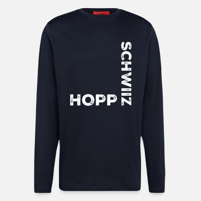 Hopp Schwiiz - Langarmshirt - made by SPREAD - DARK NAVY