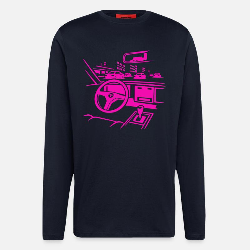 Neon Car Cockpit - Longsleeve - made by SPREAD  - DARK NAVY