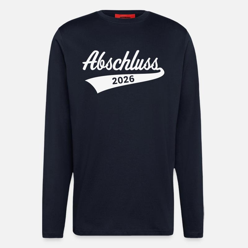 Abschluss 2026 (Schulabschluss / White) - Langarmshirt - made by SPREAD  - DARK NAVY