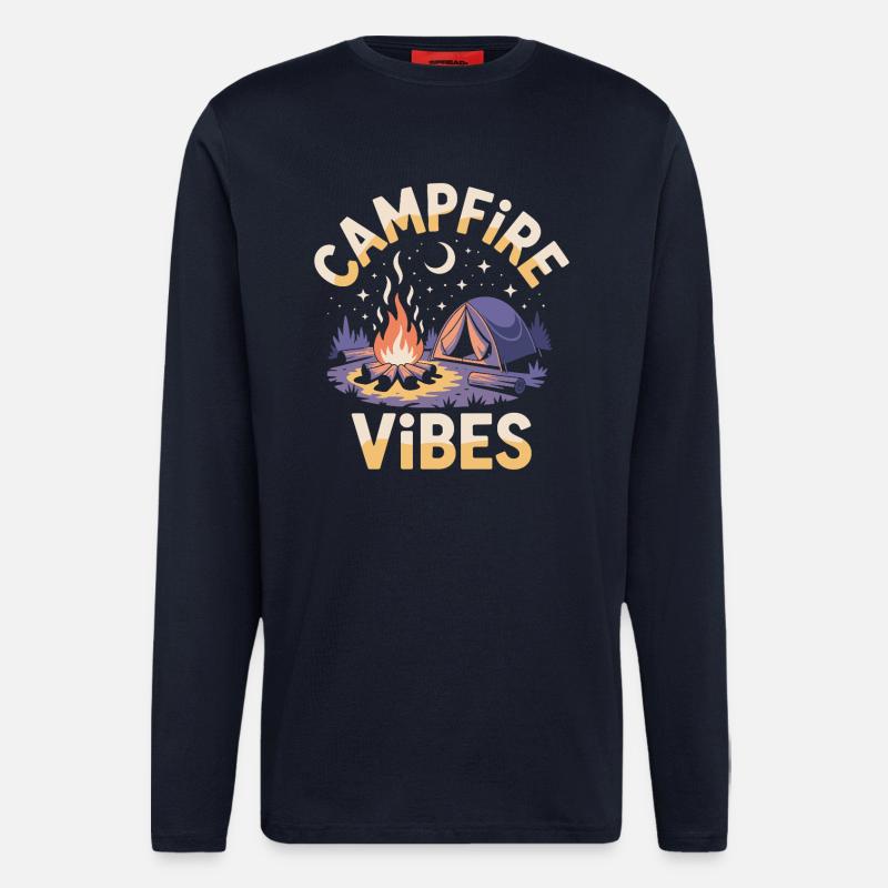 Campfire Vibes - Langarmshirt - made by SPREAD  - DARK NAVY