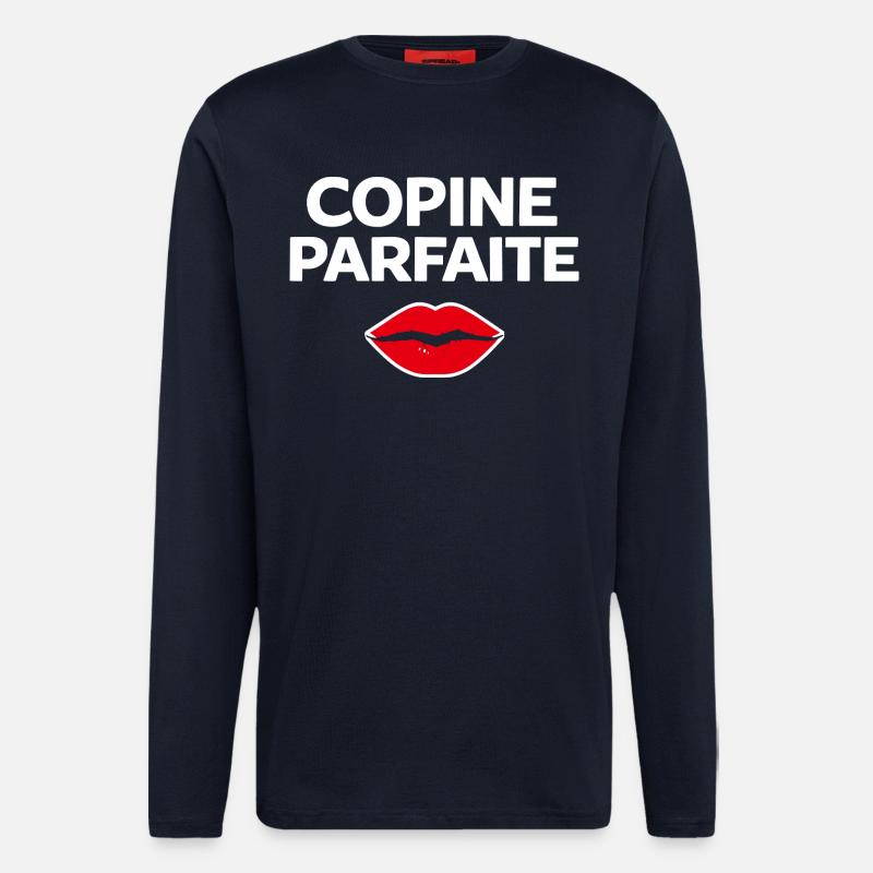 Perfekte Freundin, Humor, Geschenkidee, Frau - Langarmshirt - made by SPREAD  - DARK NAVY