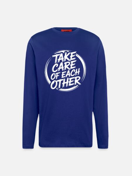Take care of each other - Longsleeve - made by SPREAD - DARK NAVY