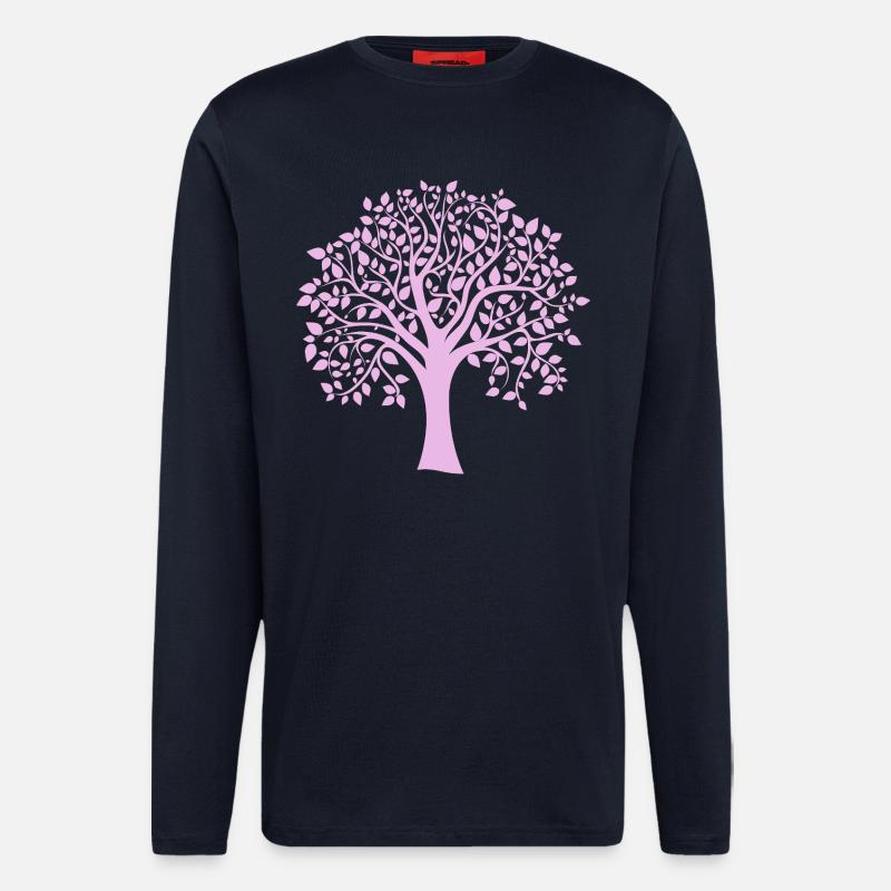 Icon Purple Jumbo Tree Print Silhouette - Longsleeve - made by SPREAD  - DARK NAVY