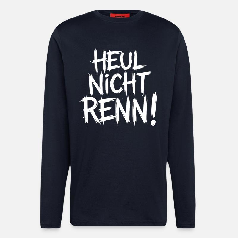 Don't cry Run! - Longsleeve - made by SPREAD  - DARK NAVY