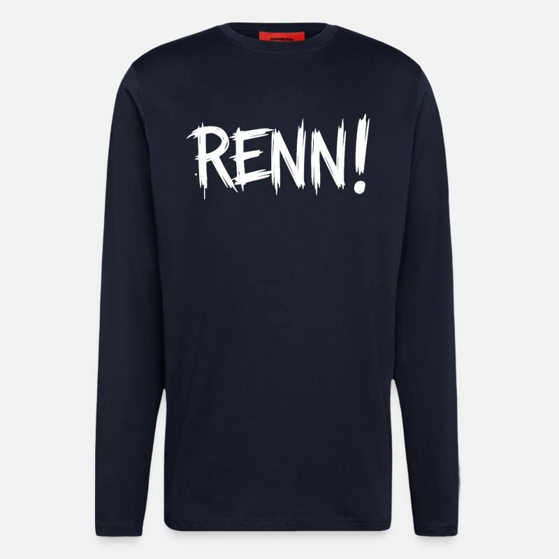 Run! (Running, running, jogging, runner) - Longsleeve - made by SPREAD  - DARK NAVY