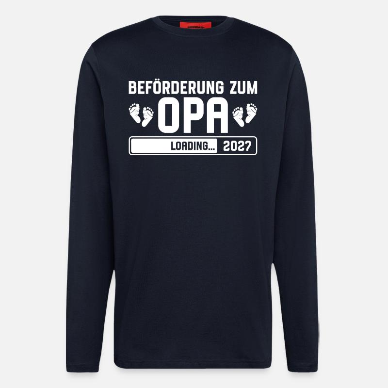 Beförderung zum Opa 2027 loading - Langarmshirt - made by SPREAD - DARK NAVY