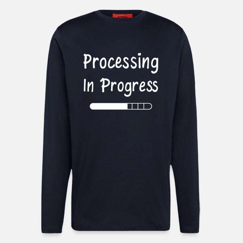 Processing In Progress Ladebalken Statement - Langarmshirt - made by SPREAD - DARK NAVY