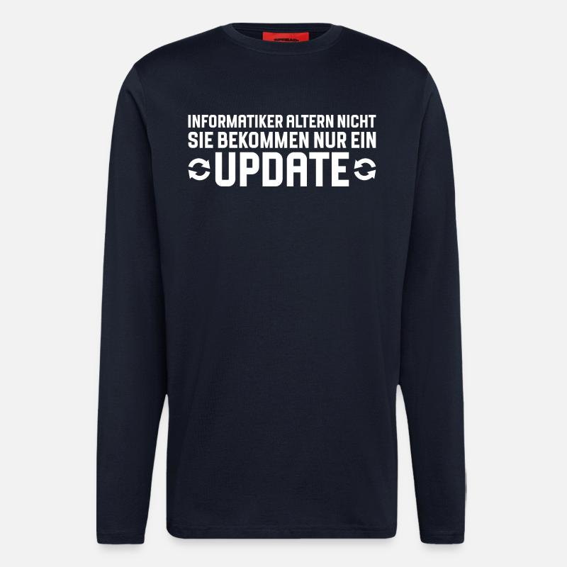 Informatiker altern nicht Programmierer - Langarmshirt - made by SPREAD - DARK NAVY