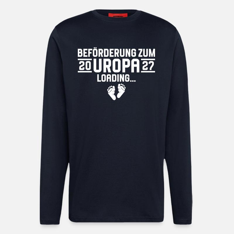 Beförderung zum Uropa 2027 loading - Langarmshirt - made by SPREAD  - DARK NAVY