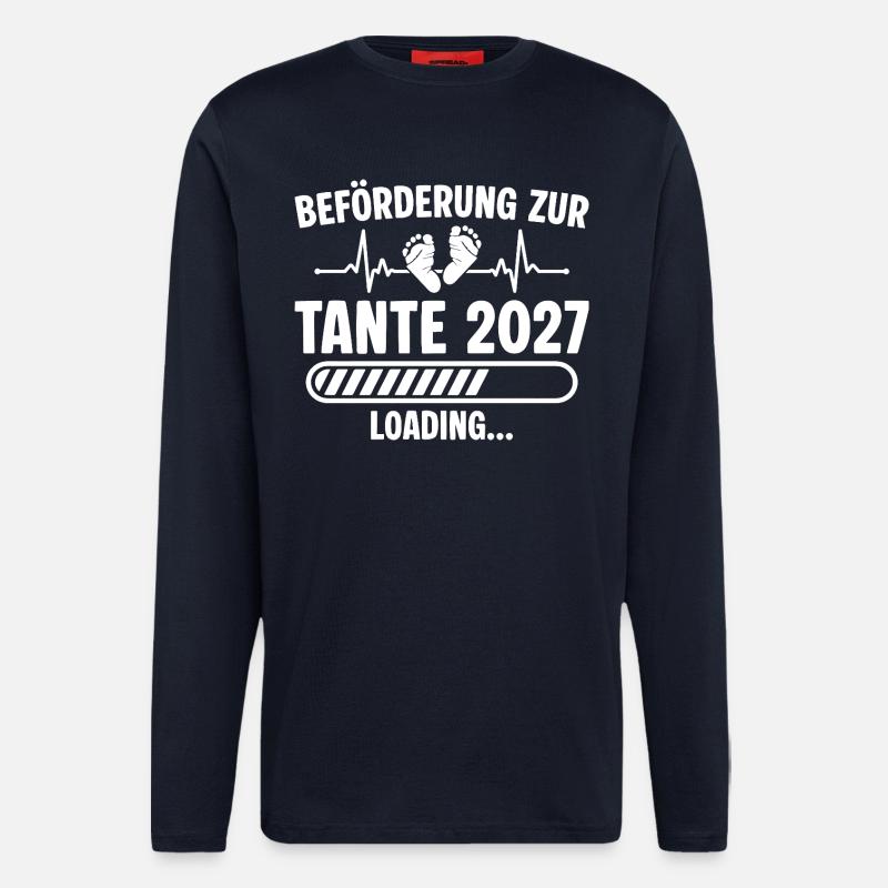 Announcing Pregnancy Expectant Aunt 2027 - Longsleeve - made by SPREAD  - DARK NAVY