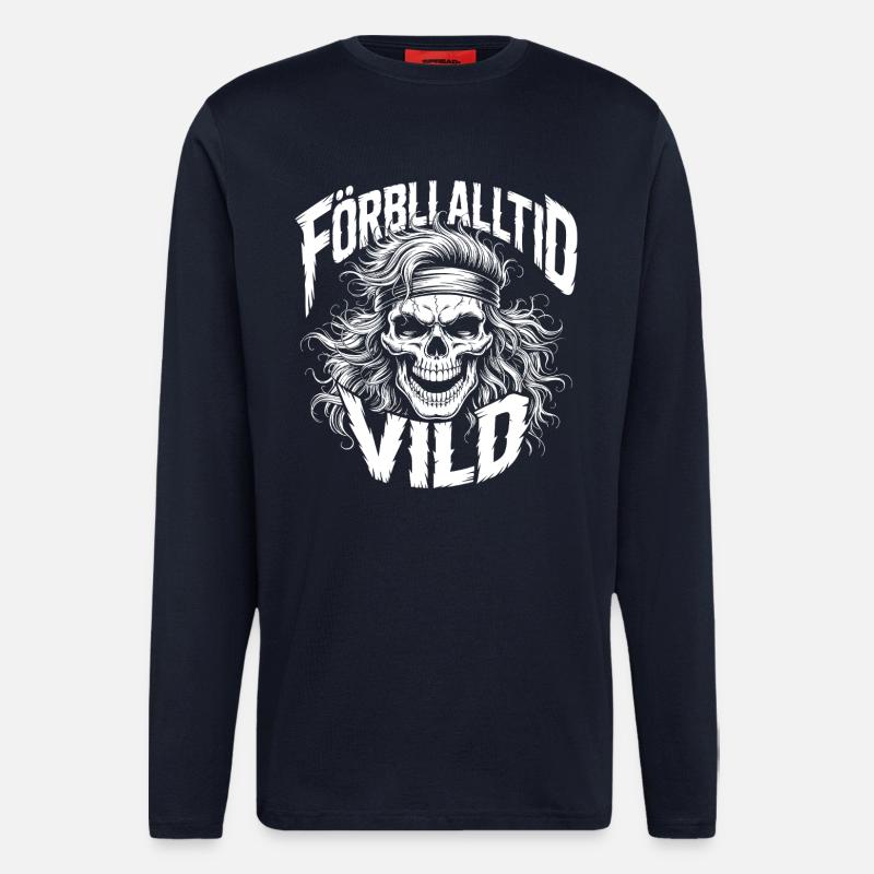 Wild Side Skull - Langarmshirt - made by SPREAD  - DARK NAVY