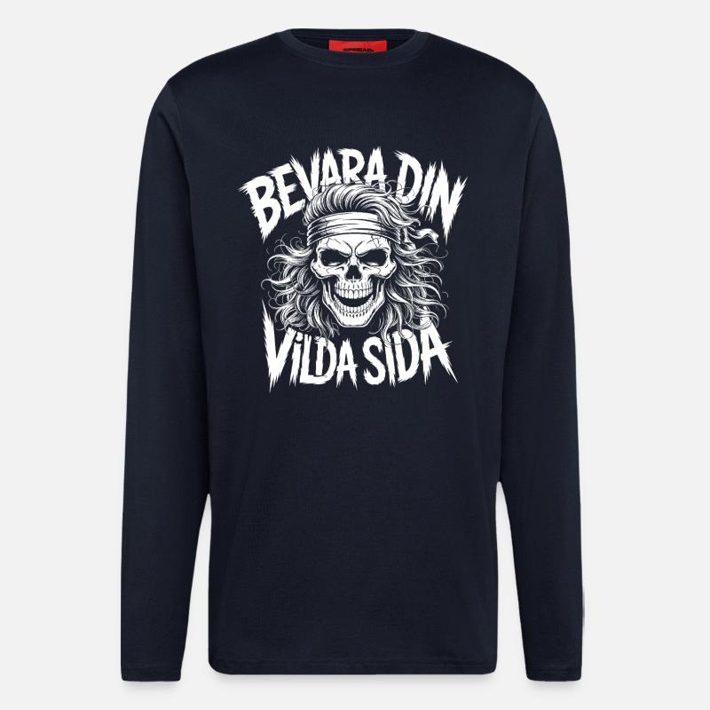 Wild Side Skull - Langarmshirt - made by SPREAD - DARK NAVY