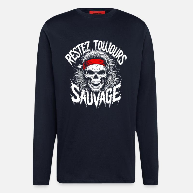Stay Wild Skull - Longsleeve - made by SPREAD  - DARK NAVY
