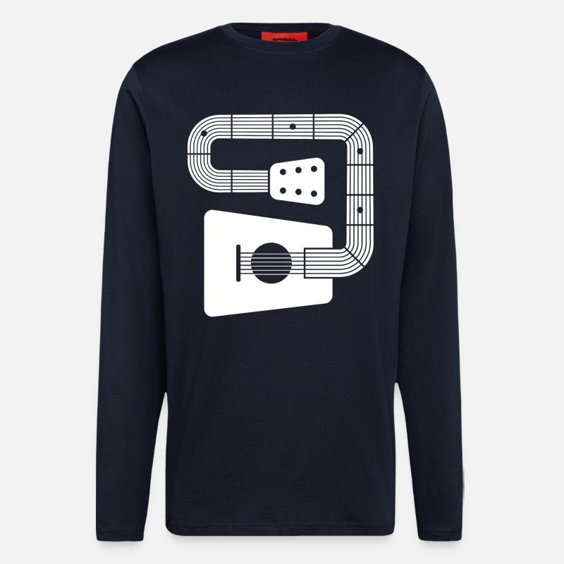 abstrakte Gitarre - Langarmshirt - made by SPREAD - DARK NAVY