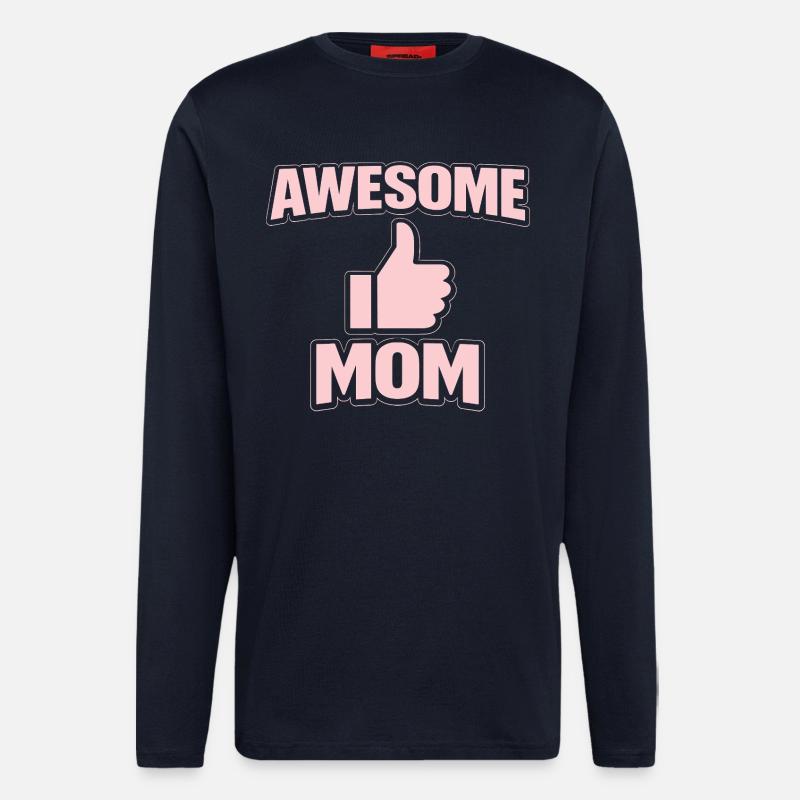 AWESOME MOM – Pink Cool Statement - Longsleeve - made by SPREAD - DARK NAVY