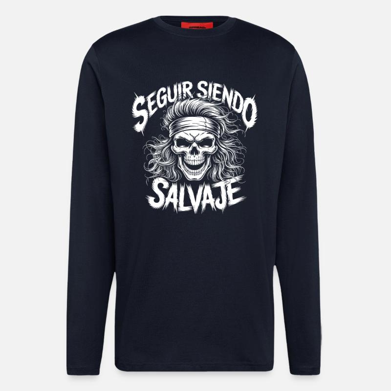 Wild Side Skull - Longsleeve - made by SPREAD - DARK NAVY