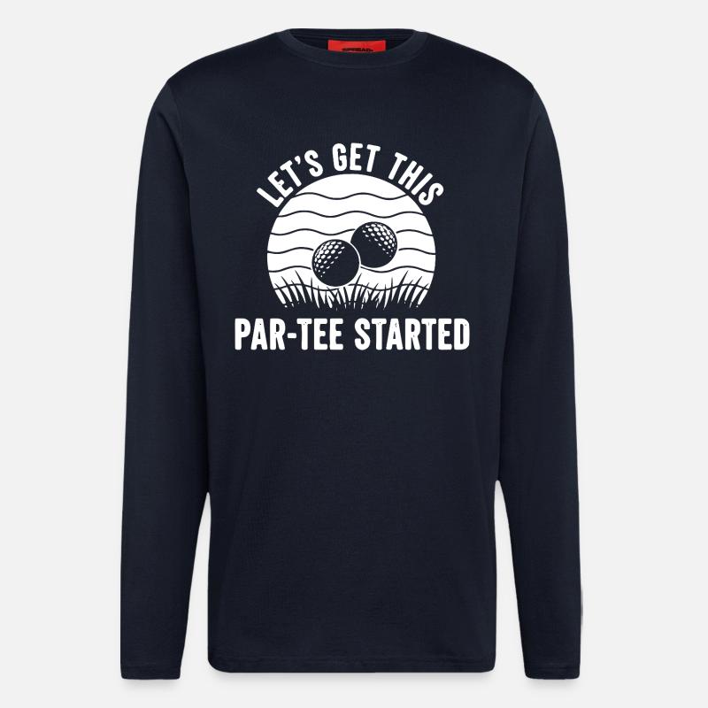 Par Tee Golf Saying - Longsleeve - made by SPREAD  - DARK NAVY