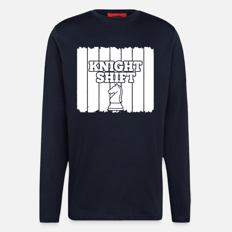 Chess Knight shift - Longsleeve - made by SPREAD  - DARK NAVY