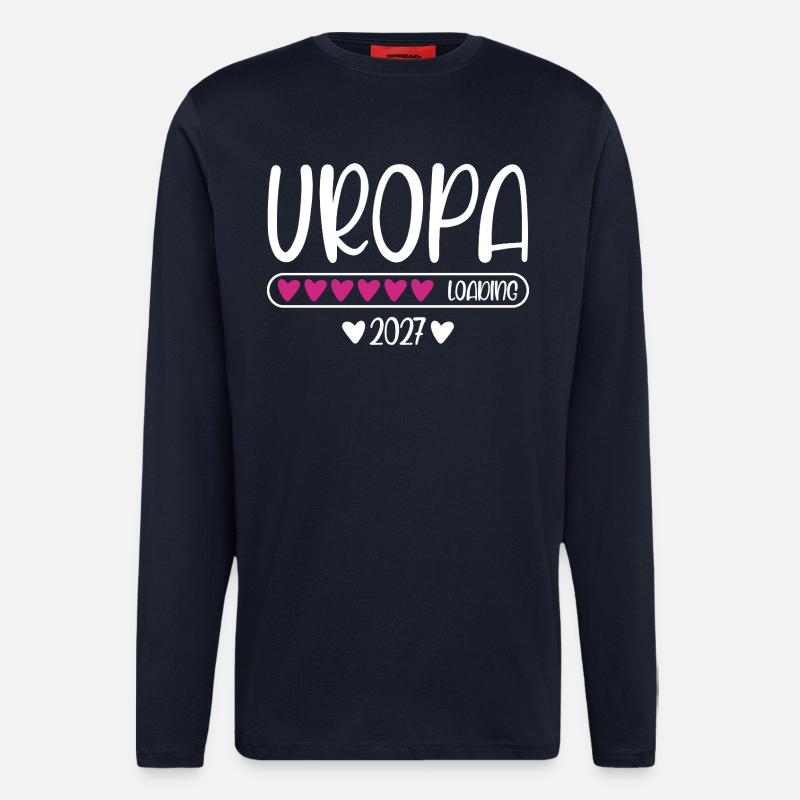 Great-grandpa 2027 loading heart loading bar - Longsleeve - made by SPREAD  - DARK NAVY