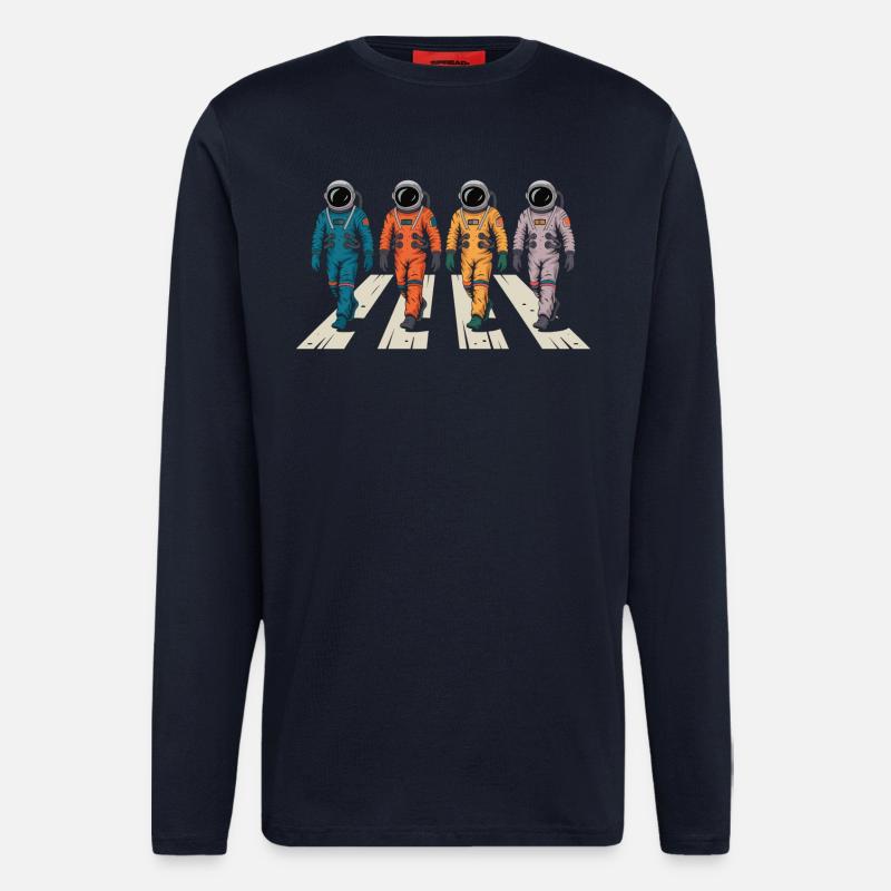 Retro Astronaut Shirt – Science Fiction - Longsleeve - made by SPREAD  - DARK NAVY