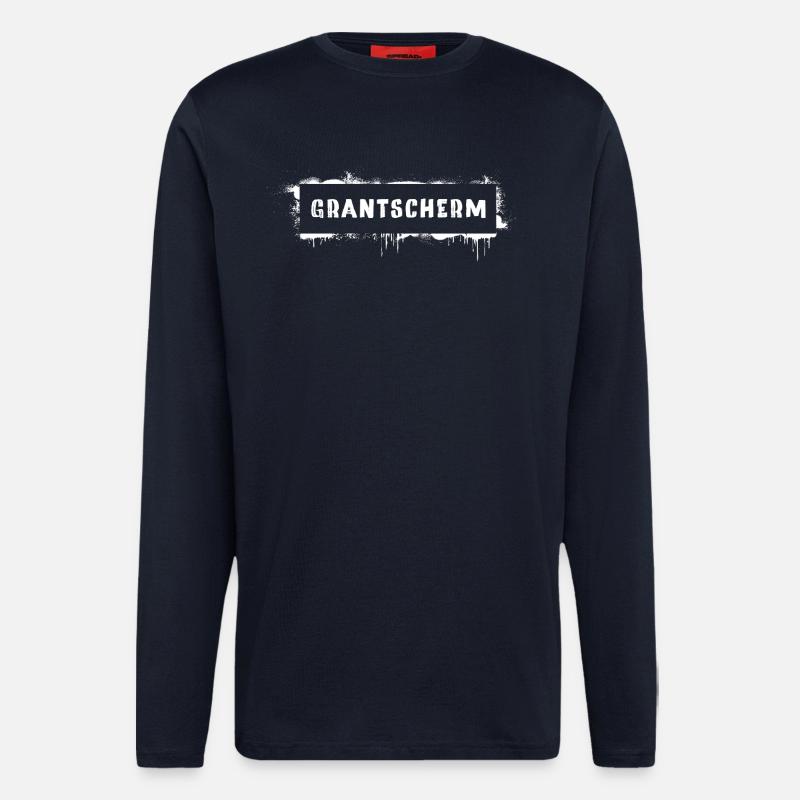 Grantscherm – Viennese dialect saying Grantig - Longsleeve - made by SPREAD  - DARK NAVY