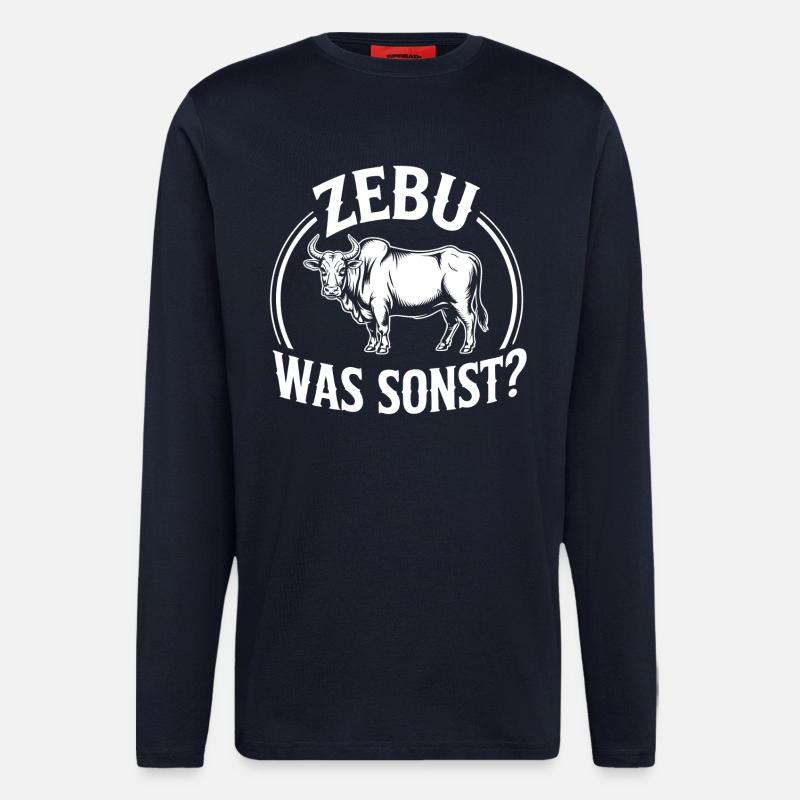 Zebu What Else Retro Logo - Longsleeve - made by SPREAD  - DARK NAVY