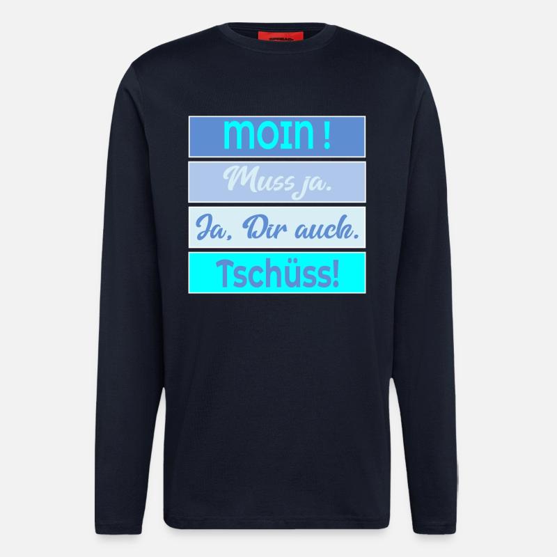 Plauderei Moin Tschüss - Langarmshirt - made by SPREAD  - DARK NAVY