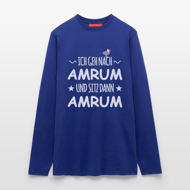 Amrum mit Schnaps Möwe Langarmshirt - made by SPREAD 