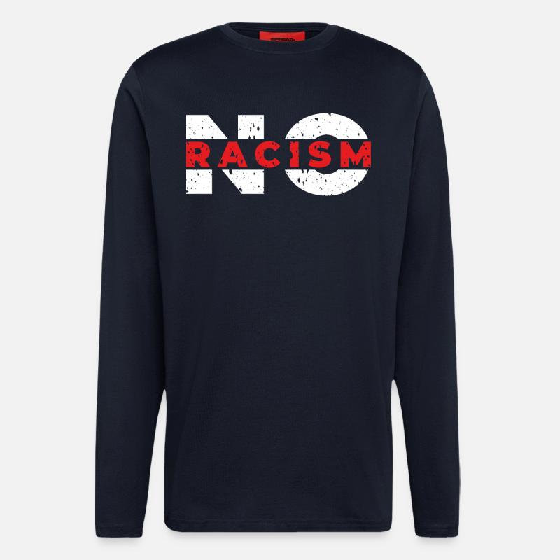 No Racism - Langarmshirt - made by SPREAD  - DARK NAVY