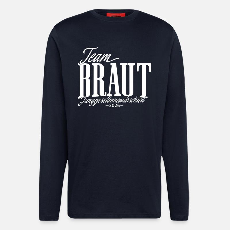 Team Braut Junggesellinnenabschied JGA 2026 - Langarmshirt - made by SPREAD - DARK NAVY