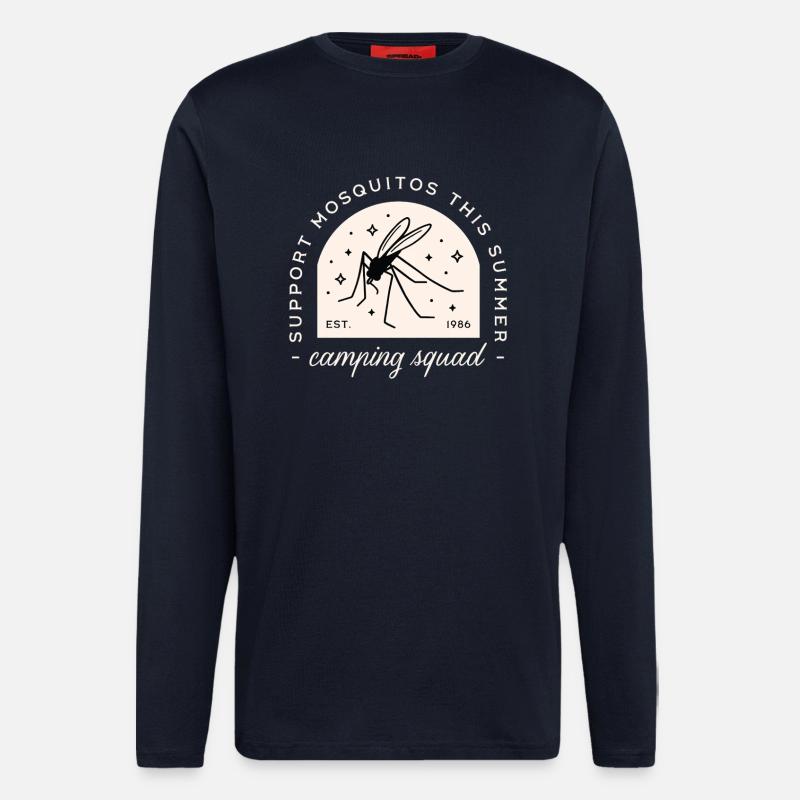Camping-Mücken-Witz-Lager-Squad sarkastische Zitate - Langarmshirt - made by SPREAD  - DARK NAVY