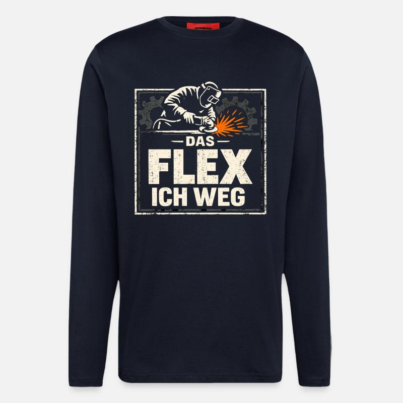 Schweißer Das Flex Ich Weg Geschenk - Langarmshirt - made by SPREAD  - DARK NAVY