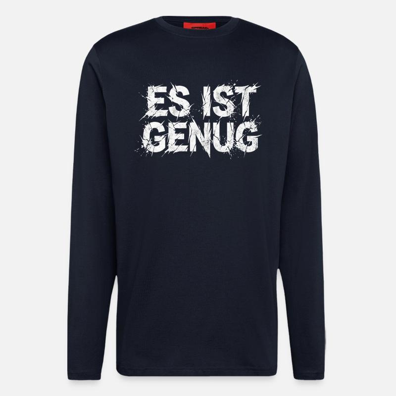 Ça suffit avec le sarcasme - Manches longues bio décontracté fabriqué en UE - DARK NAVY