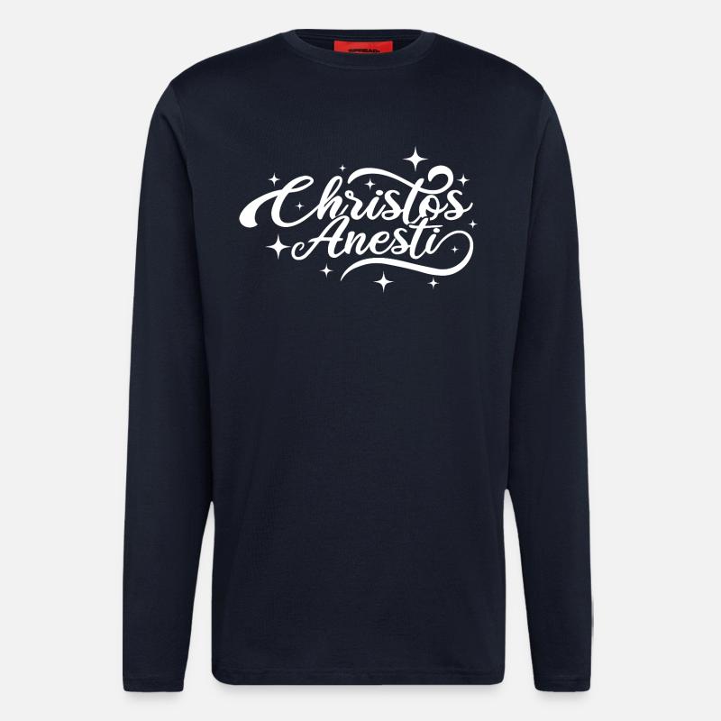 Christos Anesti Orthodox Easter - Longsleeve - made by SPREAD  - DARK NAVY