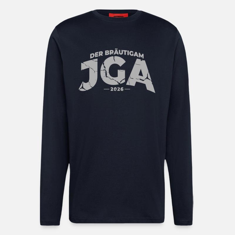 Der Bräutigam 2026 Junggesellenabschied - Langarmshirt - made by SPREAD  - DARK NAVY