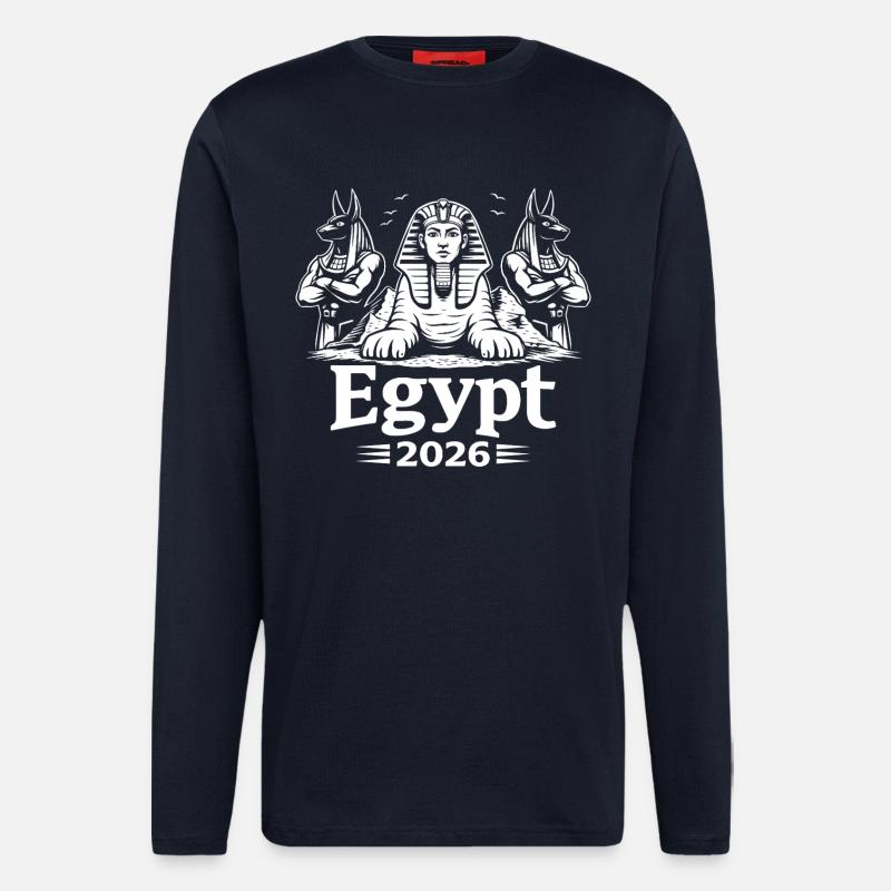 Sphinx Anubis Egypt 2026 Mysticism - Longsleeve - made by SPREAD  - DARK NAVY