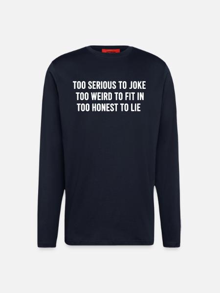 Statement Spruch Introvertiert Humor - Langarmshirt - made by SPREAD  - DARK NAVY