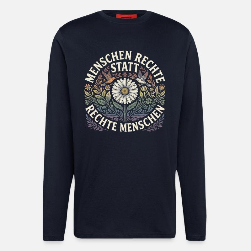 Equality Statement Radicalized by Decency Trend - Langarmshirt - made by SPREAD - DARK NAVY