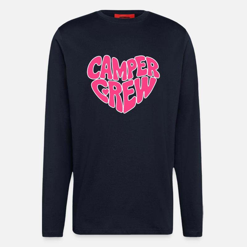 Camper Crew Heart Pink Bubbel - Longsleeve - made by SPREAD - DARK NAVY